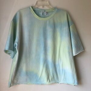 Princess Polly Green Blue Tie Dye Boxy Tee 6